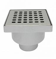 Трап вертикальный "AQUANT" (пластик, решётка - нерж.) (50х100х100) (ST2110-50-MR)