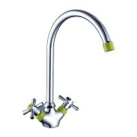 ВЫВОД НЕ ЗАКАЗЫВАТЬ Смеситель для кухни, Decoroom, с кран-буксой, зел, DR51028-Green