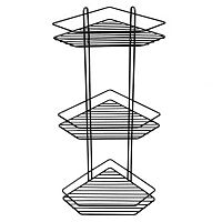 Полка металл. угловая 3-х ярусная АЕ-672 черный Sakura