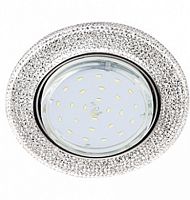 Светильник ИВО, Ecola, LD7069 WH/CH, LED-13w GХ53, хрусталь/металл, декор.матовый/хром