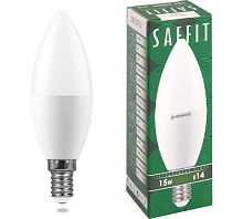 Saffit свеча C37 E14 15W(1275Lm) 6400K 6K матовая 121x37 SBC3715 55207