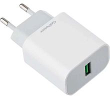 Сет. адаптер/зарядник/блок пит. СЗУ GoPower 220V - 5V GPQC07 1USB 18W QC3.0 до 3,6A белый