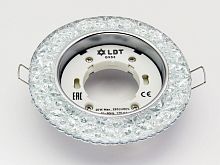 Светильник ИВО, LBT, WH/SL, LED-13w GX53, полимер/металл, декор.прозрачный/серебро