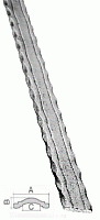 Поручень L3000мм, (А40 х В8 мм), с узором, арт. 114/10