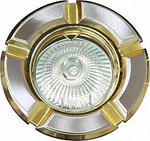 Светильник ИВО, Feron, 098Т-R Т+GD/GD, LED-10w GU5.3 MR-16, металл, поворотный, титан+золото/золото