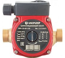 Насос циркуляционный, Unipump, 3/4 '', 93 Вт, напор6 м, 2.6 м³/ч, UPН 20-60 130