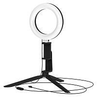 Gauss кольцевая св/д селфи лампа св-к 10W(600lm) D16см USB пульт тренога IP20 Ring Light RL001