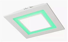 Панель ИВО, Jazzway, PPL-S 180140, LED-12w/4w/6500K/IP40 1100Lm, пластик/металл, бел+зеленый/белый