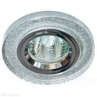 Светильник ИВО, Feron, 8060-2 SL/SL, LED-10w GU5.3 MR-16, стекло/металл, серебро/серебро.